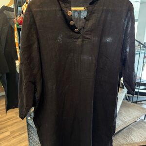 Classic Black Cotton Tunic